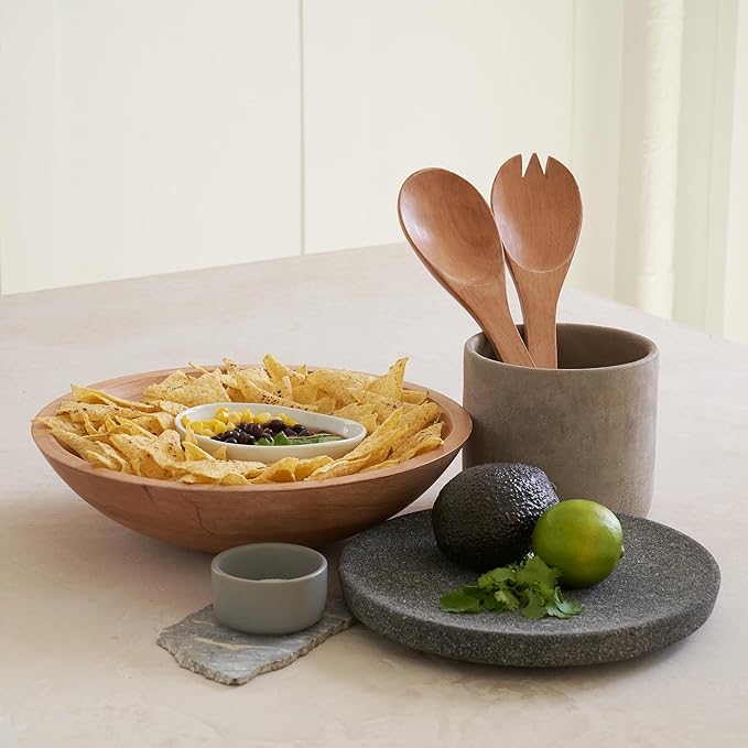 Wooden Salad Bowl Set With Serving Utensils 2 Wooden Salad Bowl Set With Serving Utensils 2